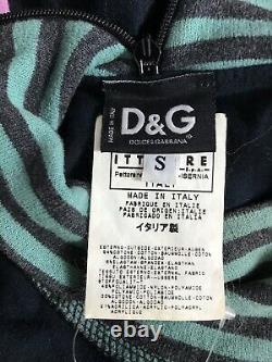 Rare Vtg Dolce & Gabbana D&g Asymmetrical Open Knit Patchwork Top S