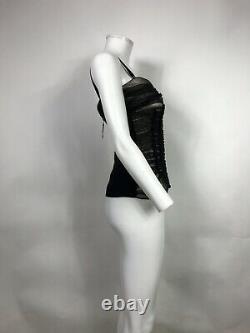 Rare Vtg Dolce & Gabbana D&g Black Sheer Corset Top S