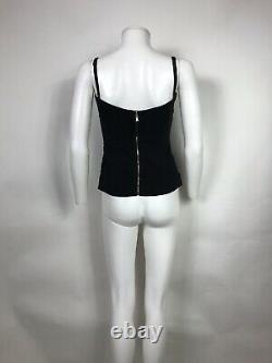 Rare Vtg Dolce & Gabbana D&g Black Sheer Corset Top S