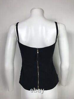 Rare Vtg Dolce & Gabbana D&g Black Sheer Corset Top S