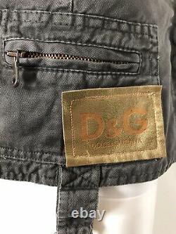 Rare Vtg Dolce & Gabbana D&g Gray Utility Corset Top XL