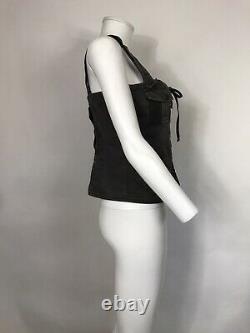 Rare Vtg Dolce & Gabbana D&g Gray Utility Corset Top XL