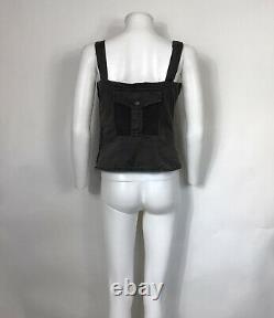 Rare Vtg Dolce & Gabbana D&g Gray Utility Corset Top XL