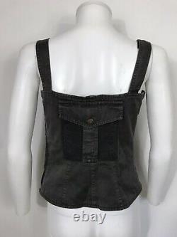 Rare Vtg Dolce & Gabbana D&g Gray Utility Corset Top XL