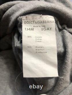 Rare Vtg Dolce & Gabbana Lace Up Gray Logo Tee M