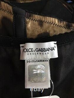 Rare Vtg Dolce & Gabbana Leopard Print Corset S