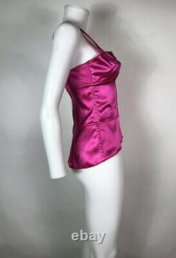Rare Vtg Dolce & Gabbana Pink Corset Style Top M