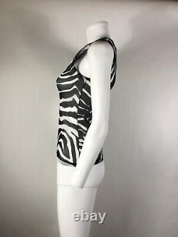 Rare Vtg Dolce & Gabbana Zebra Print Mesh Top S