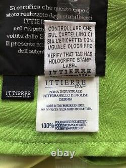 Rare Vtg Gianni Versace Jeans Green Cropped Medusa Zip Vest Top M