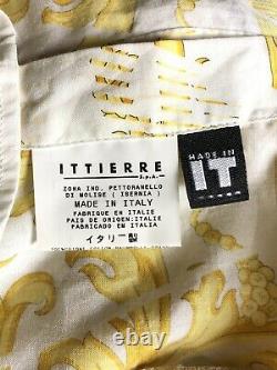 Rare Vtg Gianni Versace Jeans Yellow Baroque Top M