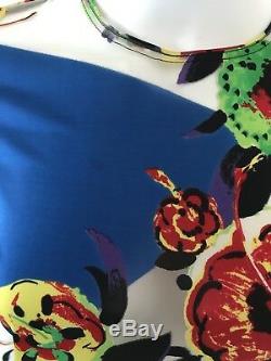 Rare Vtg Gianni Versace Sheer Floral Top Sz M/L