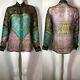 Rare Vtg Gianni Versace Versus Purple Multicolor Top S