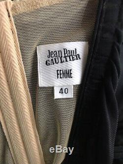 Rare Vtg Jean Paul Gaultier Black Corset Top S