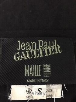 Rare Vtg Jean Paul Gaultier Black Cut Out Top S