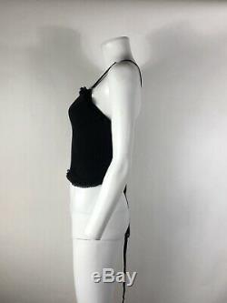 Rare Vtg Jean Paul Gaultier Black Lace Up Knit Top S