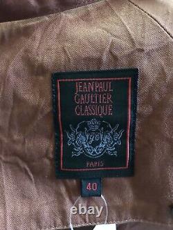 Rare Vtg Jean Paul Gaultier Classique Brown Cut Out Back Top S