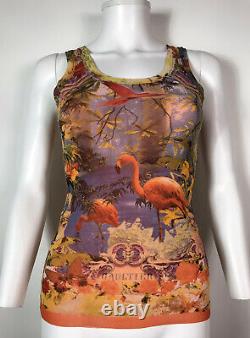 Rare Vtg Jean Paul Gaultier Flamingo Print Tank Top S