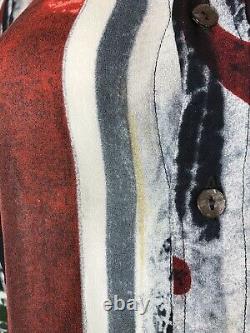 Rare Vtg Jean Paul Gaultier Gray Abstract Print Shirt L