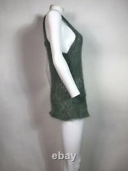 Rare Vtg Jean Paul Gaultier Green Mohair Knit Tank Top S