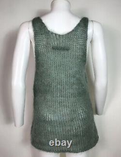 Rare Vtg Jean Paul Gaultier Green Mohair Knit Tank Top S