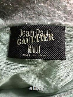 Rare Vtg Jean Paul Gaultier Green Sheer Mesh Top S