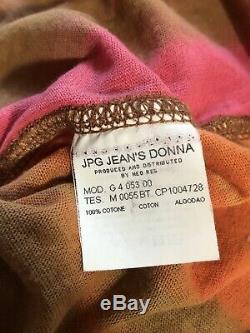 Rare Vtg Jean Paul Gaultier JPG Jeans Pink Orange Top S