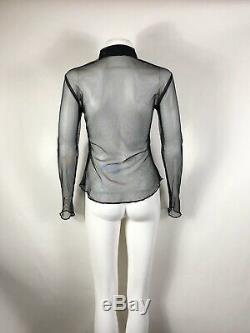 Rare Vtg Jean Paul Gaultier Jean's Black Mesh Shirt S