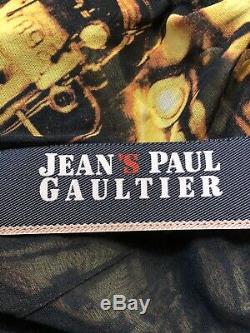 Rare Vtg Jean Paul Gaultier Jean's Motorcycle Print Mesh Top S