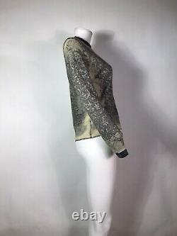 Rare Vtg Jean Paul Gaultier Leaf Print Wool Top S