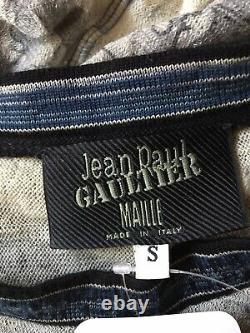 Rare Vtg Jean Paul Gaultier Leaf Print Wool Top S