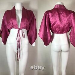 Rare Vtg Jean Paul Gaultier Pink Crop Kimono Top S