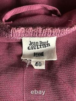 Rare Vtg Jean Paul Gaultier Pink Mesh Top S