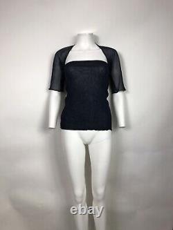 Rare Vtg Jean Paul Gaultier Soleil Navy Mesh Top M