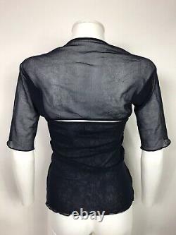 Rare Vtg Jean Paul Gaultier Soleil Navy Mesh Top M