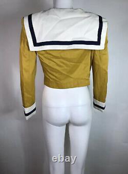 Rare Vtg Moschino Cheap & Chic Yellow Sailor Cropped Jacket S