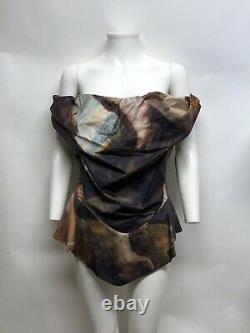 Rare Vtg Vivienne Westwood Anglomania Painting Corset Style Cut Top XL