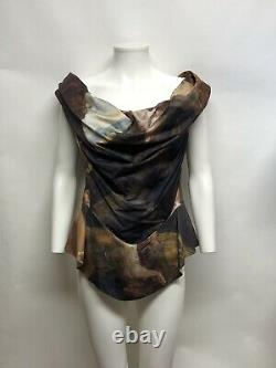 Rare Vtg Vivienne Westwood Anglomania Painting Corset Style Cut Top XL