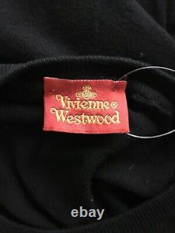 Rare Vtg Vivienne Westwood Black Orb Logo Knit Top