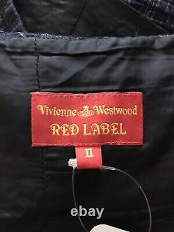 Rare Vtg Vivienne Westwood Navy Pinstripe Belted Corset Top S