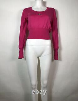 Rare Vtg Vivienne Westwood Pink Knit Orb Logo Cotton Knit Top S