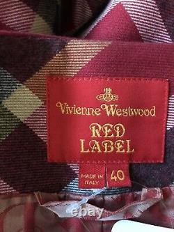 Rare Vtg Vivienne Westwood Red Tartan Jacket S