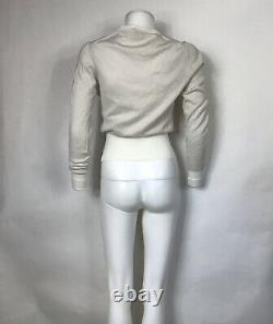 Rare Vtg Vivienne Westwood White Orb Logo Cotton Cardigan Top S