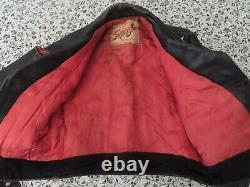 Rare vintage super-jac steerhide leather motorcycle jacket youth no size