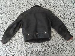 Rare vintage super-jac steerhide leather motorcycle jacket youth no size