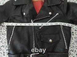 Rare vintage super-jac steerhide leather motorcycle jacket youth no size