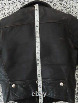 Rare vintage super-jac steerhide leather motorcycle jacket youth no size