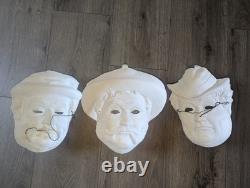 Red Skelton Halloween Mask Costume 1960's Lot Of 3 Super Rare Vintage