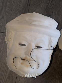 Red Skelton Halloween Mask Costume 1960's Lot Of 3 Super Rare Vintage