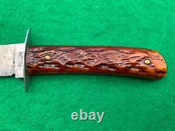 Remington Knife Perfect Bone Rh4 (super Rare With Guard) Vintage Sheath