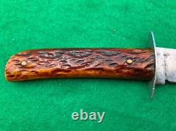 Remington Knife Perfect Bone Rh4 (super Rare With Guard) Vintage Sheath